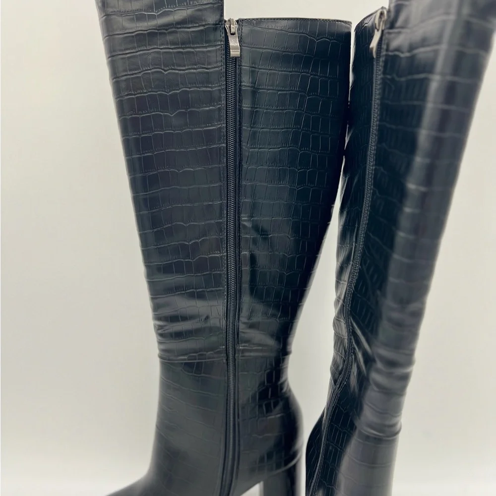 EVANS Women's Wide FIT Tall Boot BELLISIMO Fashion, Black, 7